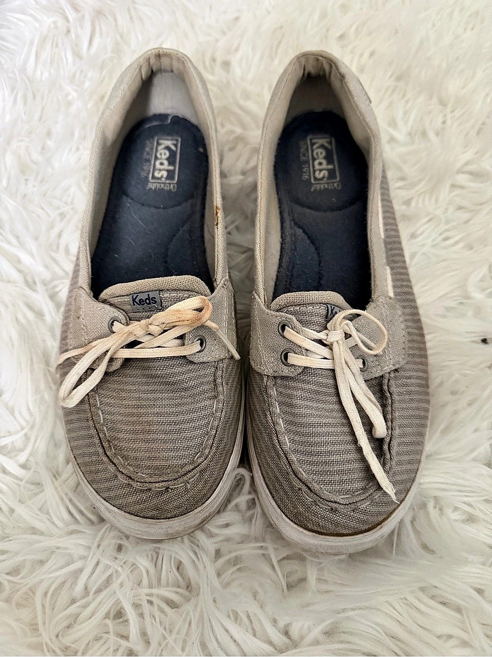 Keds Glimmer Boat Shoe Sneakers Gray & Brown US 9
